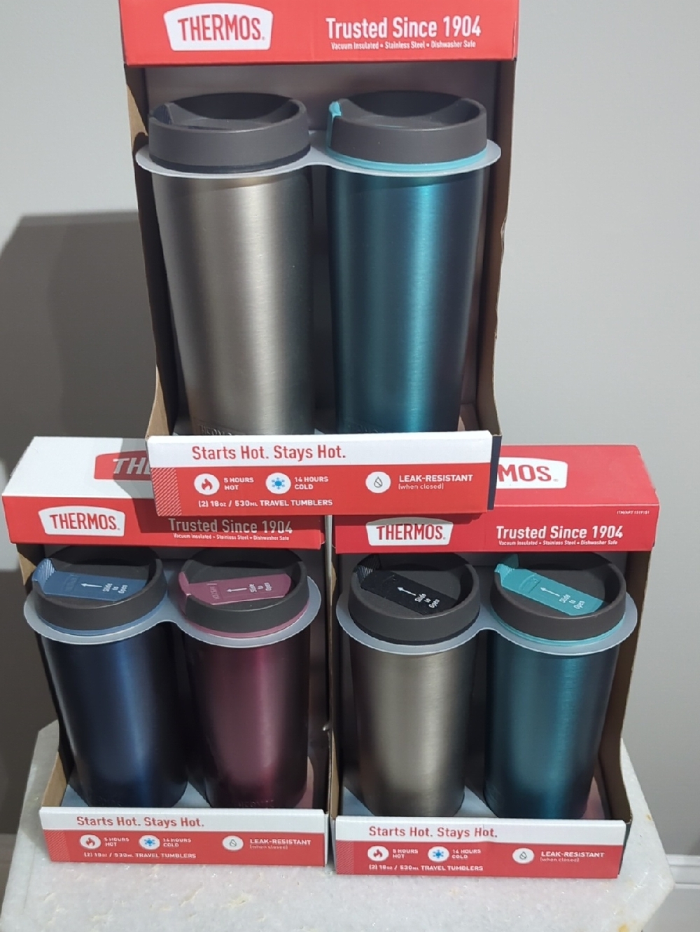 Thermos 2 pack 18oz travel tumblers  Set Of 6